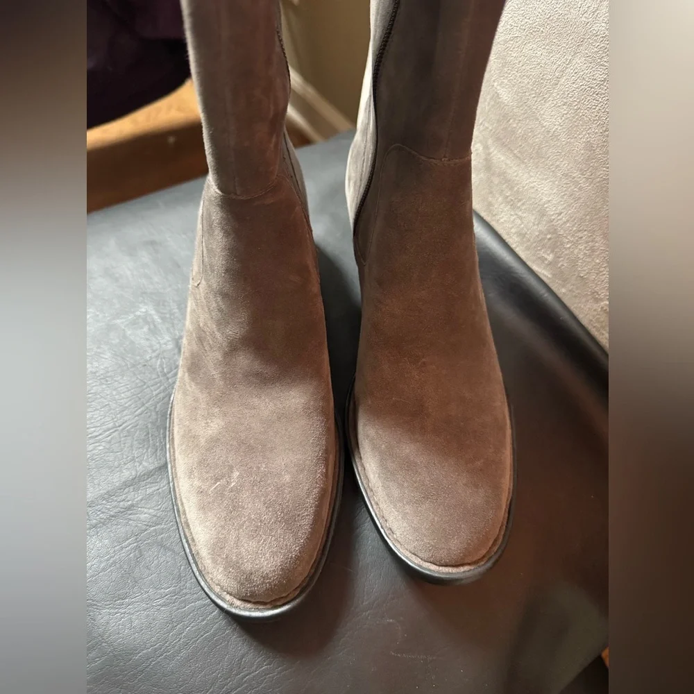 Women's Tall Suede Knee-High Boots - Taupe